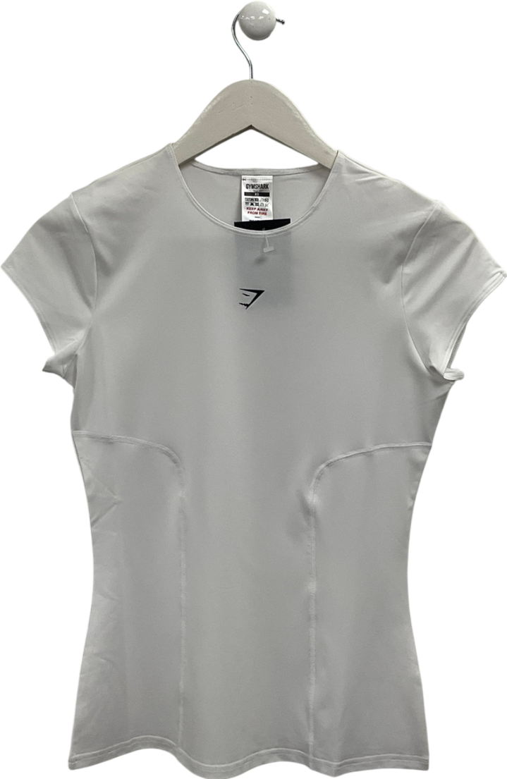 gymshark White Running T-shirt UK XS