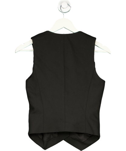 Karen Millen Black Clean Tailored Grosgrain Tipped Waistcoat UK 6