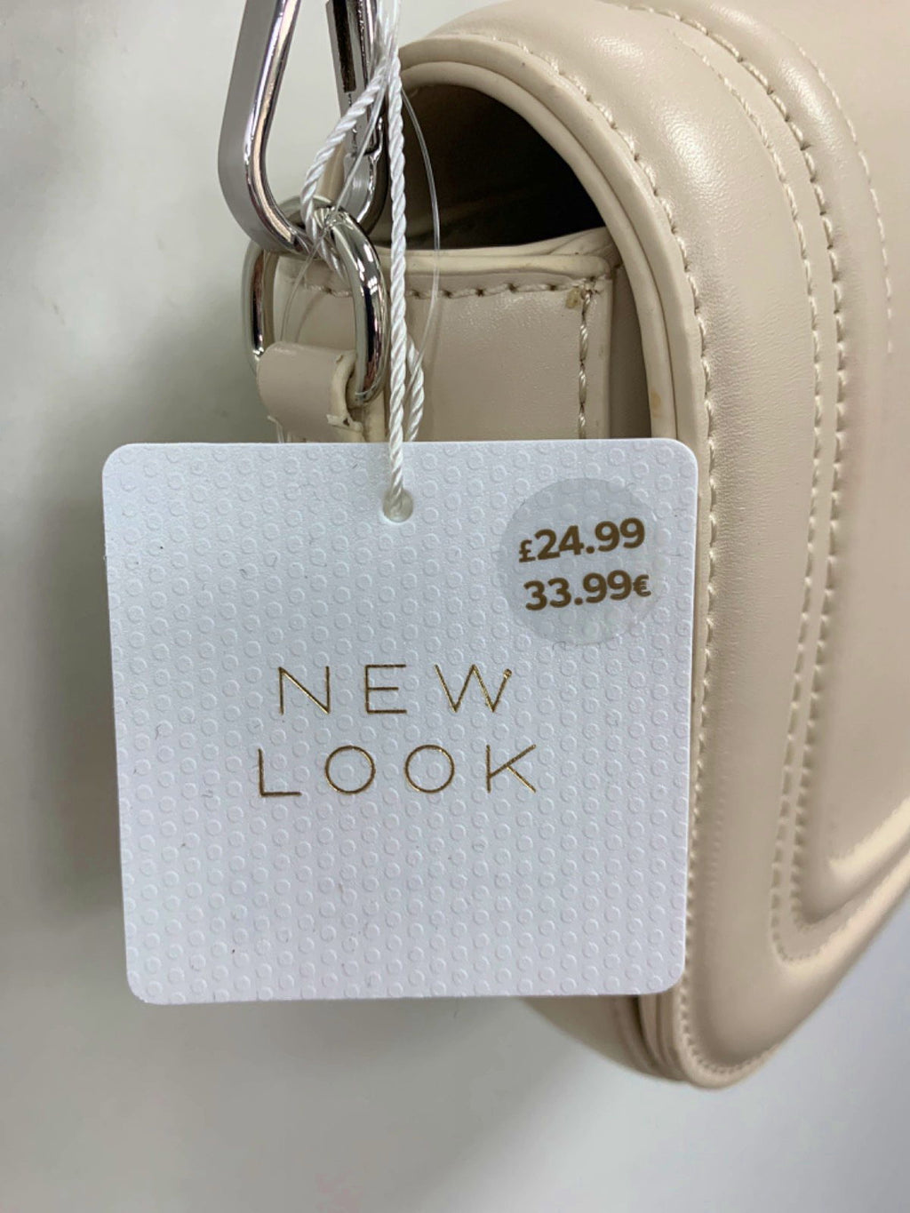 New Look Beige Webbing Strap Saddle Bag One Size