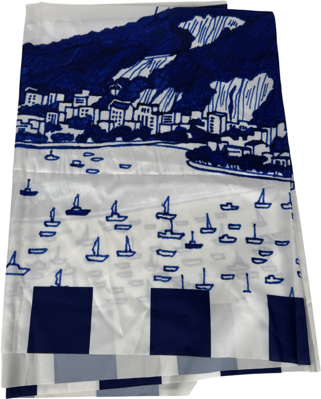 Grando Rio De Janeiro White Silk Scarf