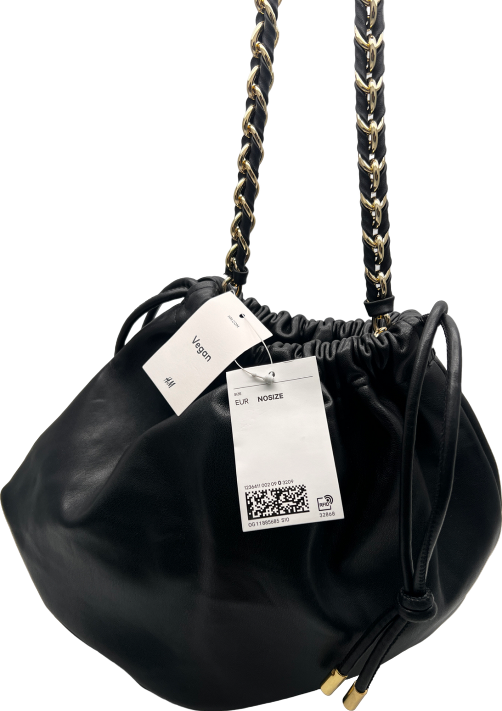 H&M Black Soft Bucket Bag