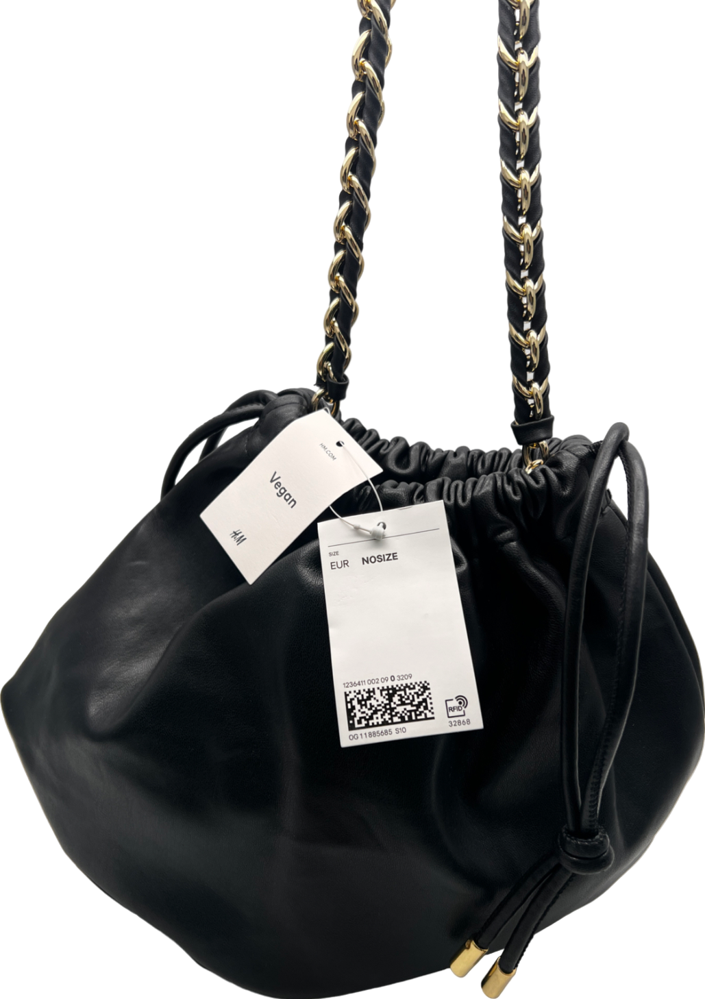 H&M Black Soft Bucket Bag