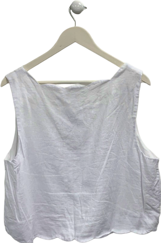 A&F White Linen Sleeveless Top XL