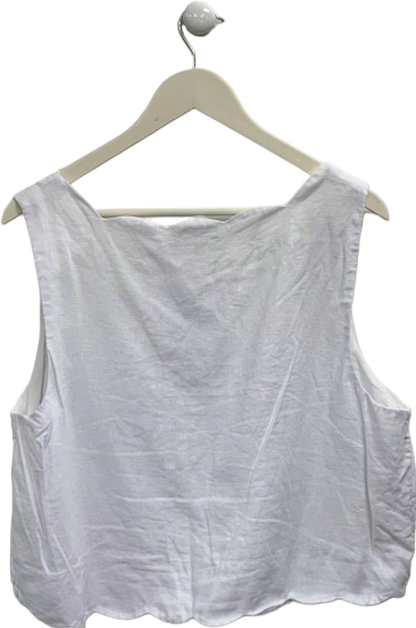 A&F White Linen Sleeveless Top XL