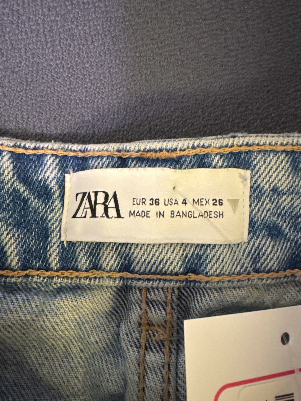 Zara Light Blue High-Waisted Denim Shorts UK 8