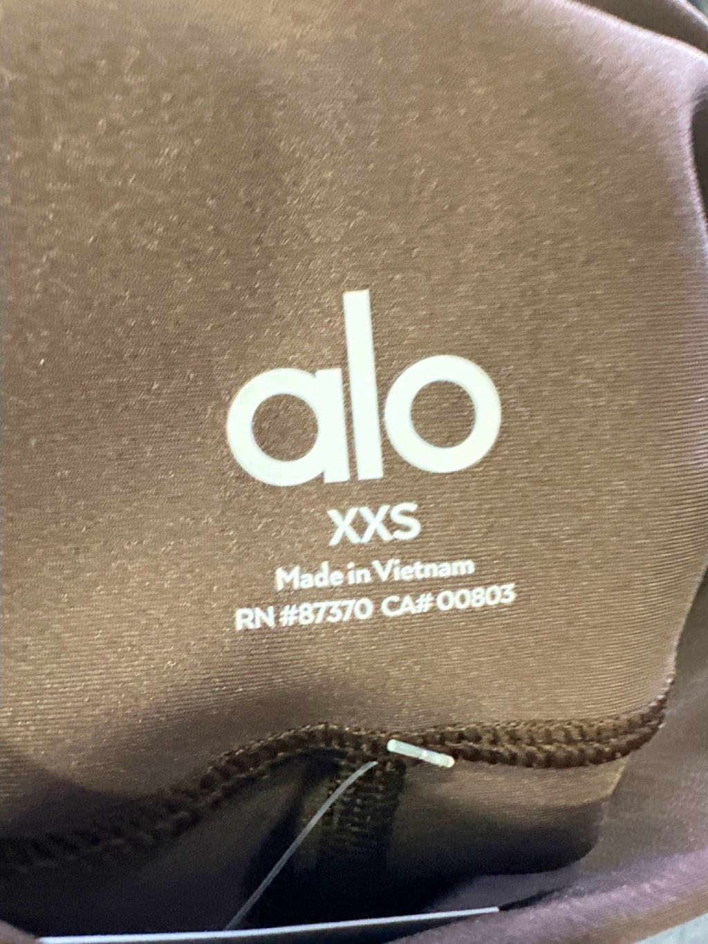 Alo Brown High-Waist Leggings UK XXS