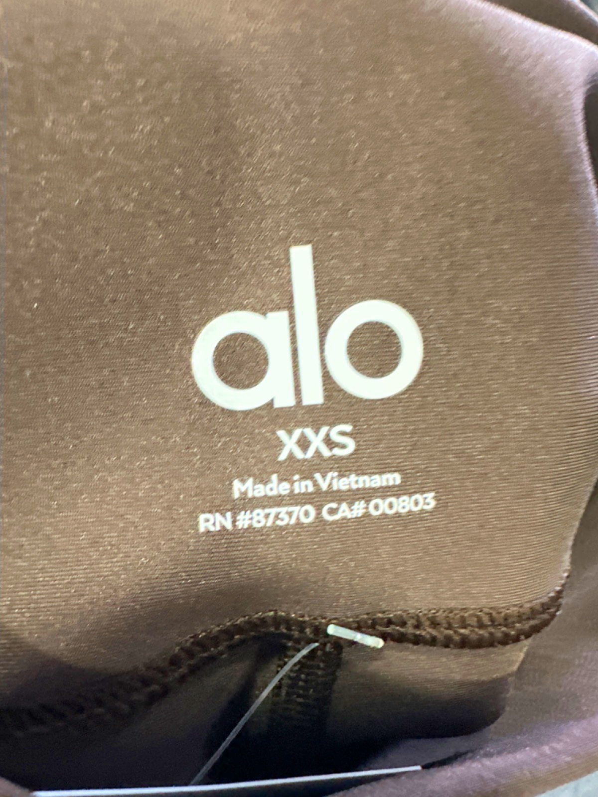 Alo Brown High-Waist Leggings UK XXS