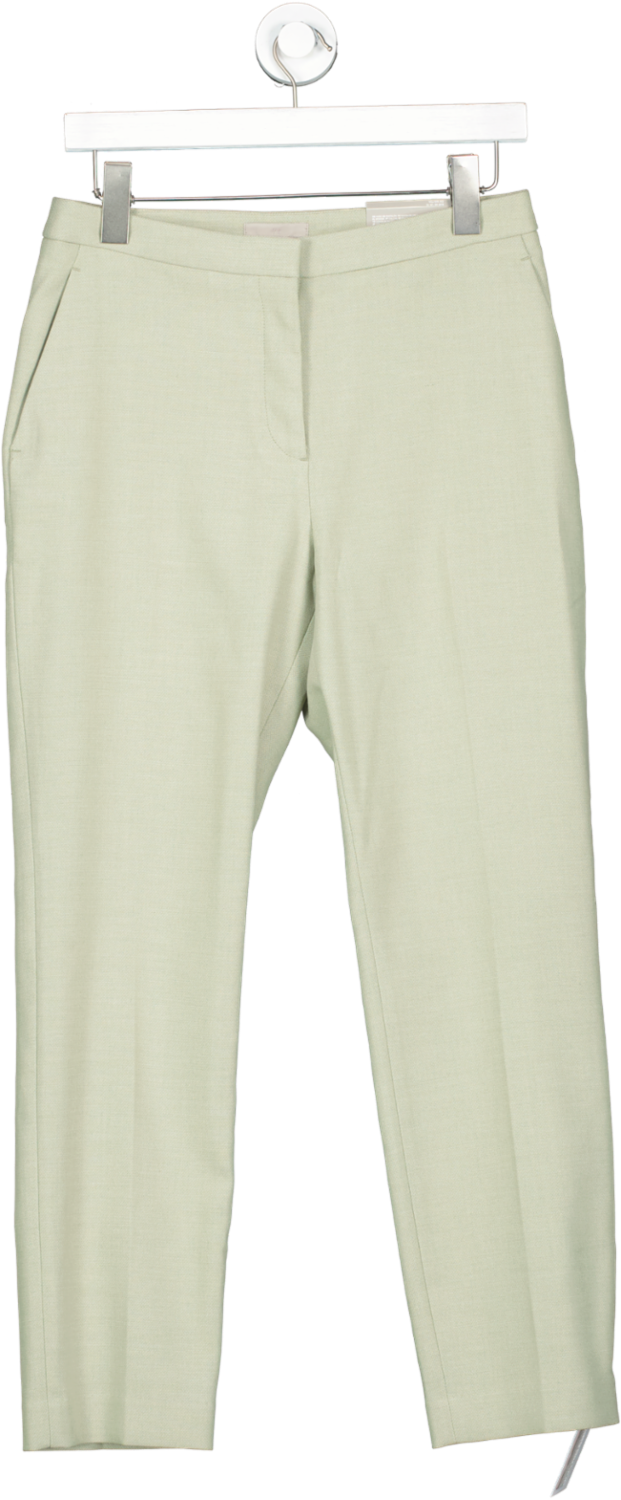 H&M Green Woven Slacks Trousers UK 10
