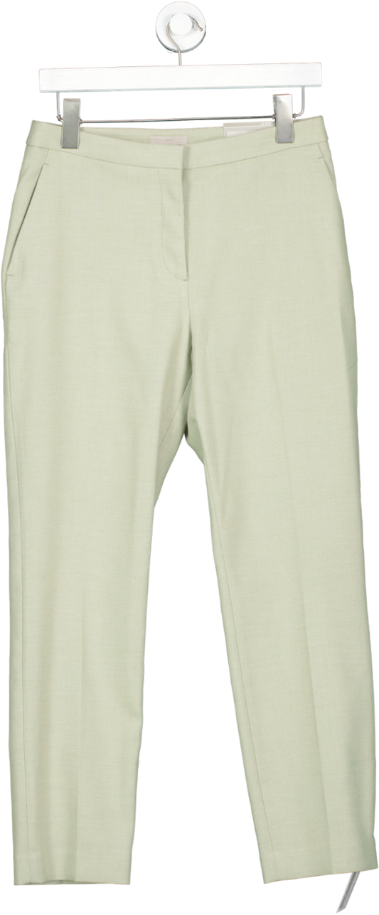 H&M Green Woven Slacks Trousers UK 10