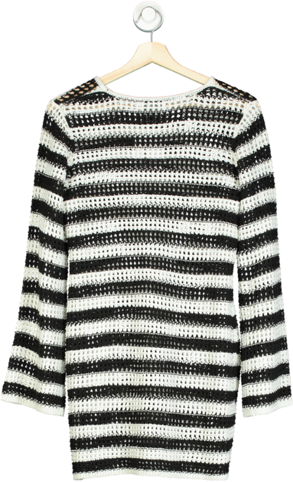 In The Style Black and White Striped Knit Dress UK 10/12