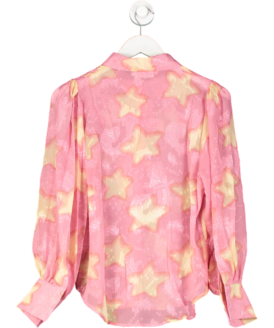 Retro & Icone Pink Sheer Stars Shirt UK S