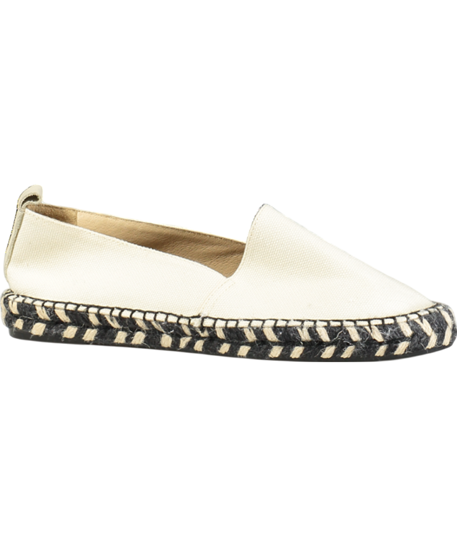 Iris & Ink Cream Canvas Espadrilles UK 6 EU 39 👠
