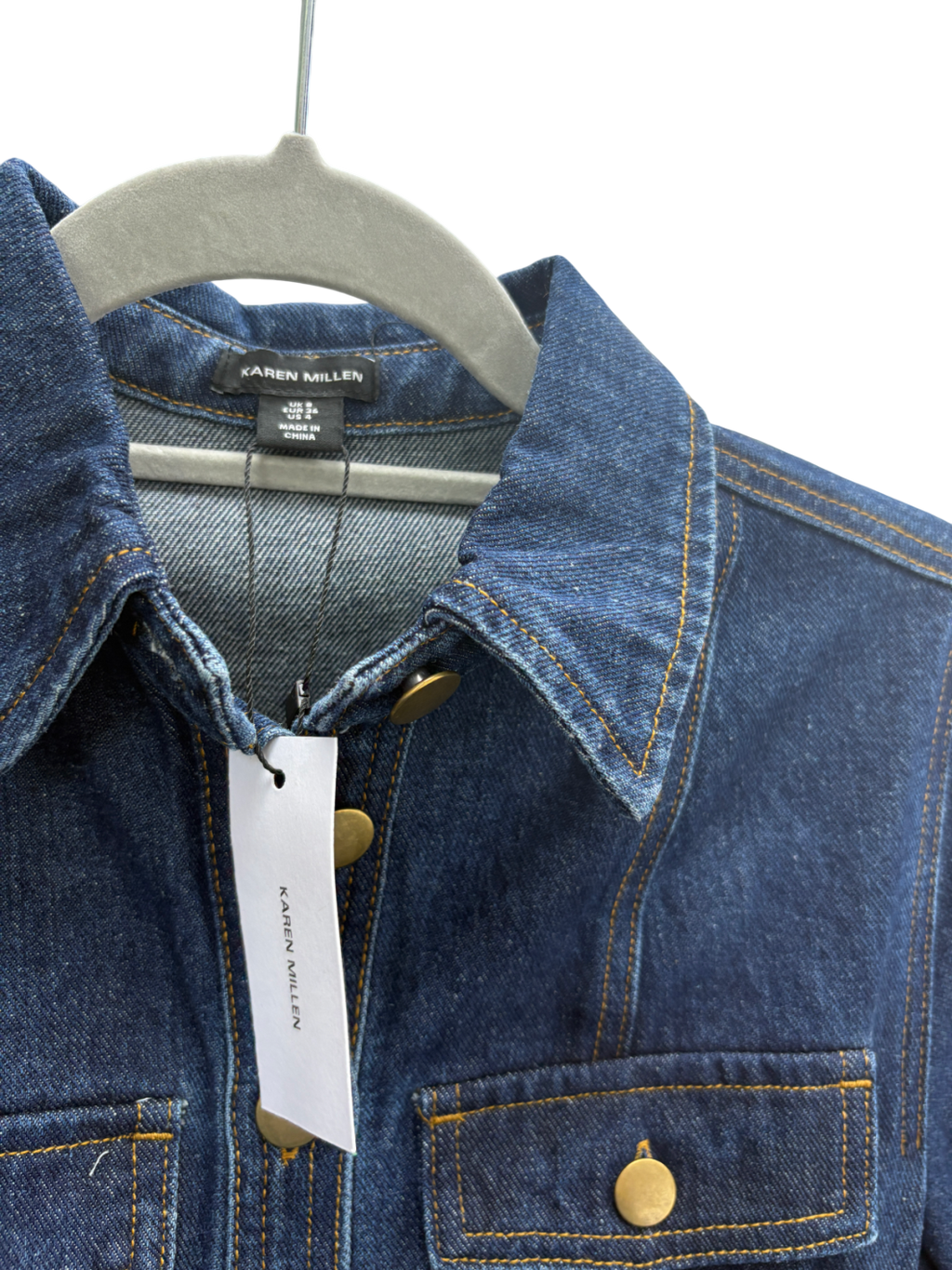 Karen Millen Blue Denim Maxi Shirt Dress UK 10