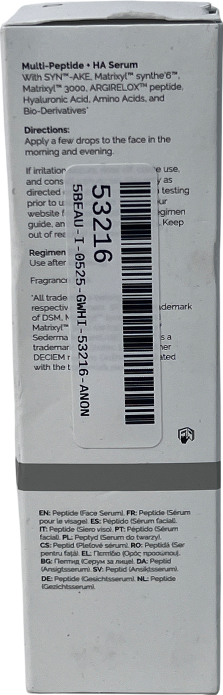 The Ordinary Multi-peptide + Ha Serum 60ml