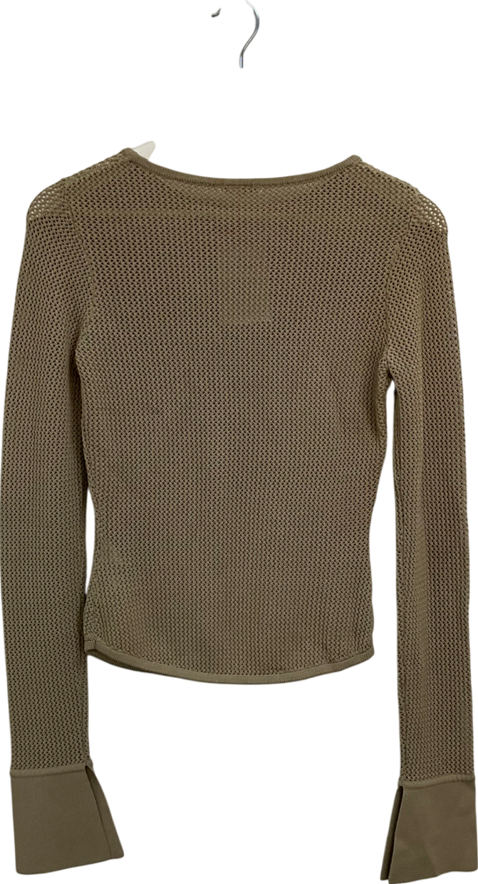 House of CB Beige Savannah Long Sleeve Top UK S