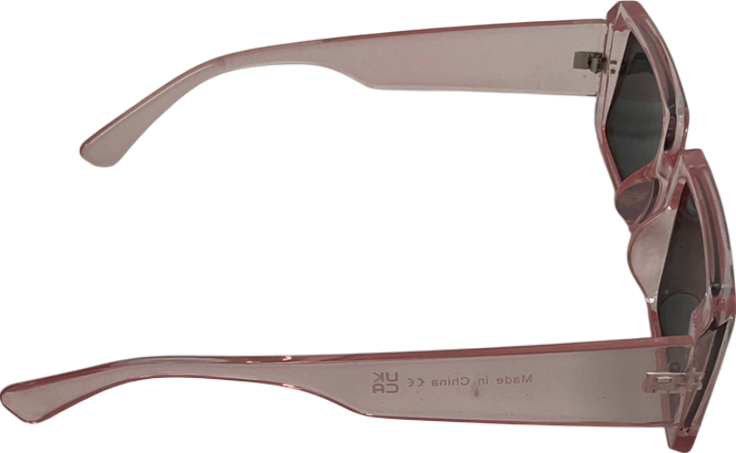 Pink Rectangular Framed Sunglasses One Size