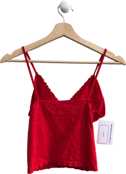 Free People Red Racer Intimately Top UK M