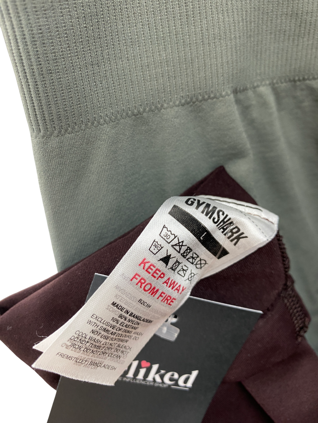 gymshark Brown Contrast Seamless Leggings UK L