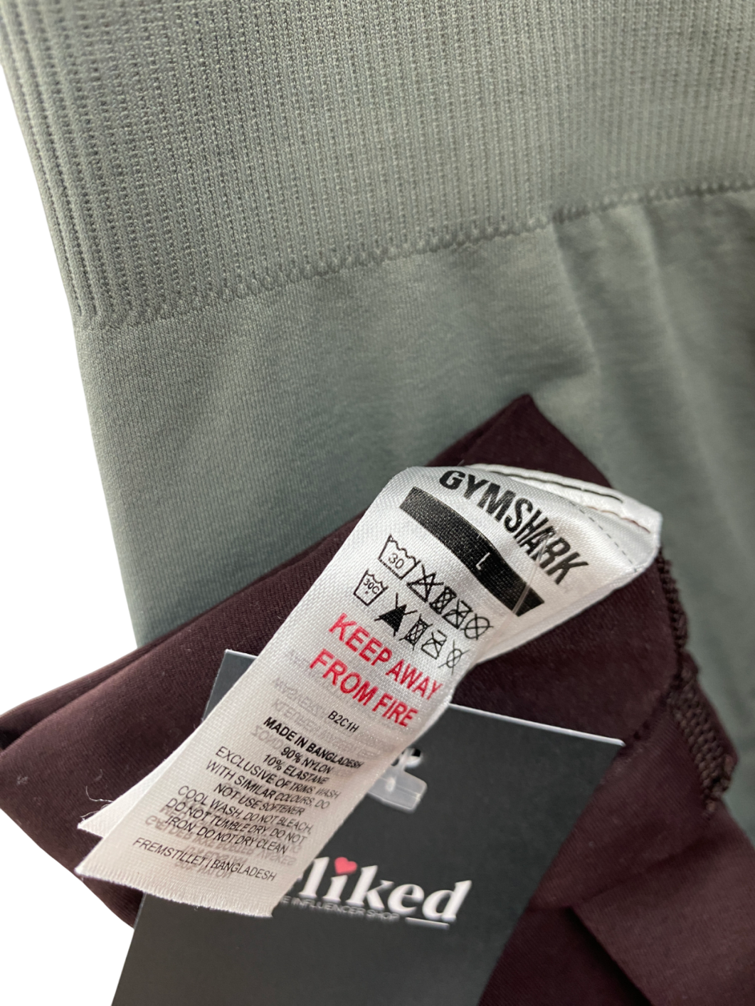 gymshark Brown Contrast Seamless Leggings UK L