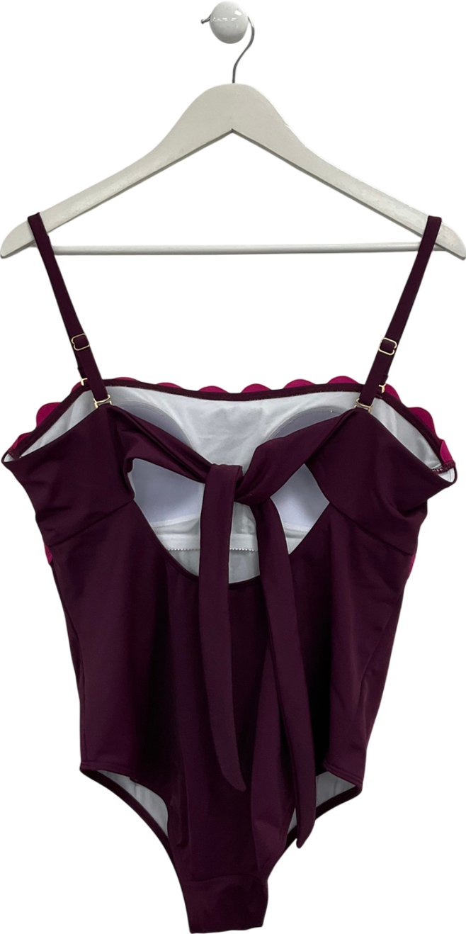 Boden Purple Giant Rik Rak Swimsuit UK 18