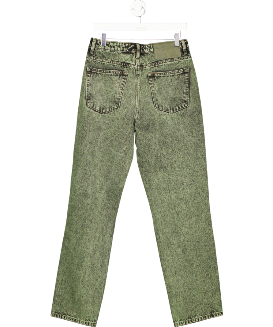 One Teaspoon Green Awesome Baggies High Waist Straight Leg Jeans UK 10