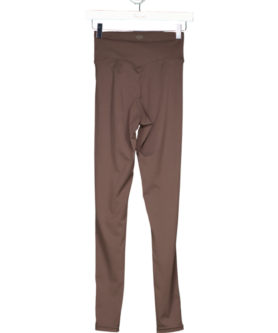 The Couture Club Brown Sculpting Stretch Zip Hem Leggings UK 8