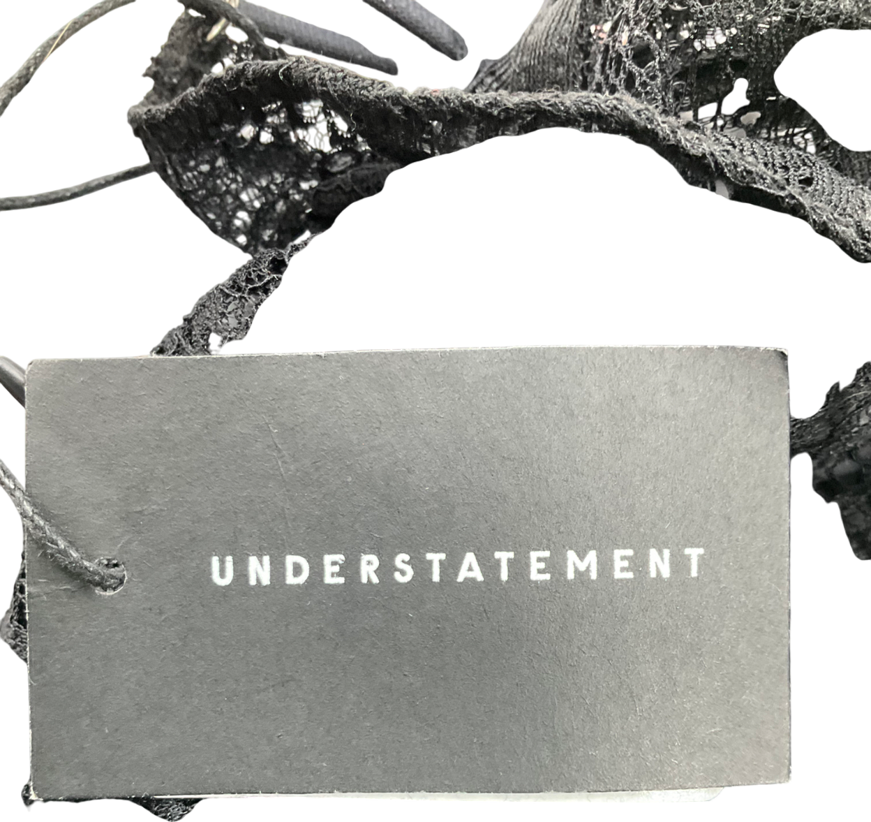 Understatement Black Lace Racerback Triangle Bralette UK M