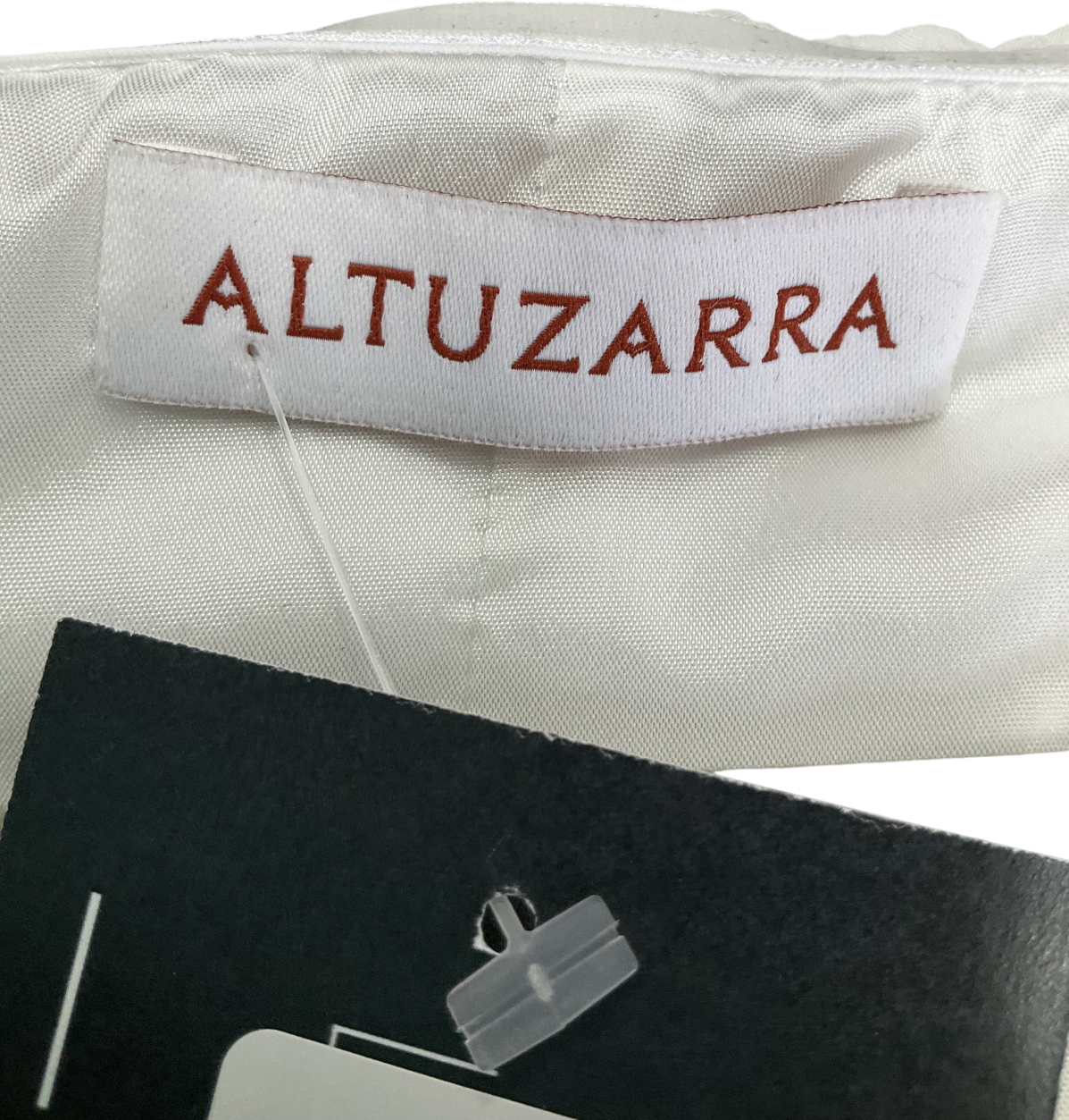 Altuzarra White Twist Neck Peplum Long Sleeve Top UK 8