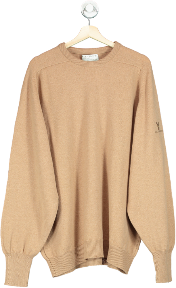Lyle & Scott Camel Wool Jumper UK XL
