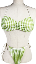 Bertone swim Green Gingham Bikini UK S