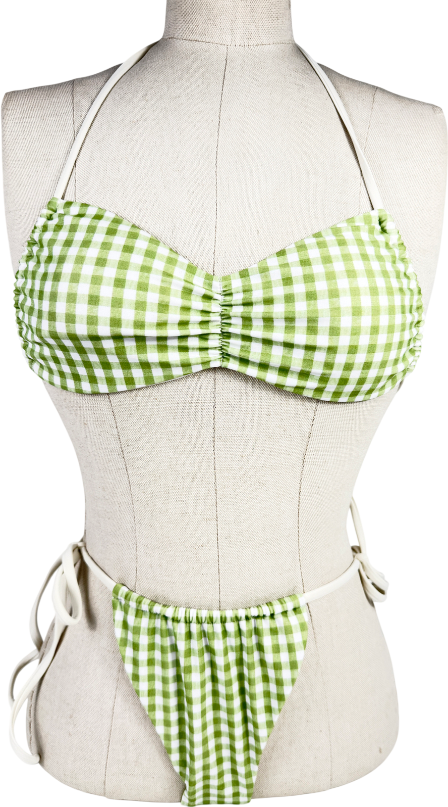 Bertone swim Green Gingham Bikini UK S