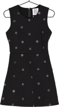 ZOE KARSSEN Black A-line Star Studded Skater Dress UK S