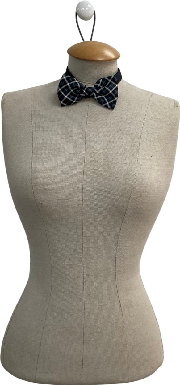 Mrs Bow Tie Blue Checked Bow Tie One Size