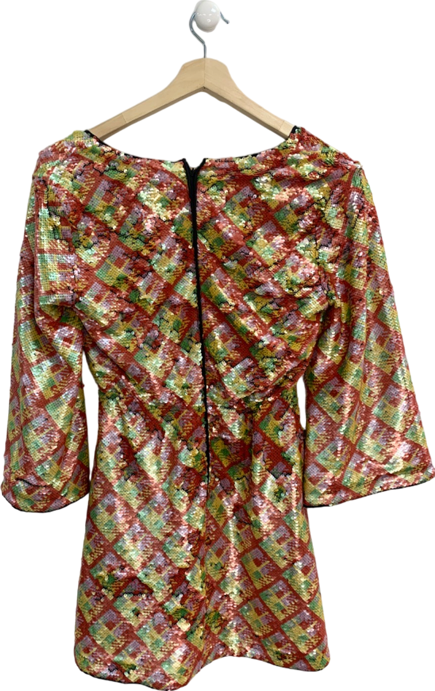 Anonyme Multicolour Sequin Dress UK S