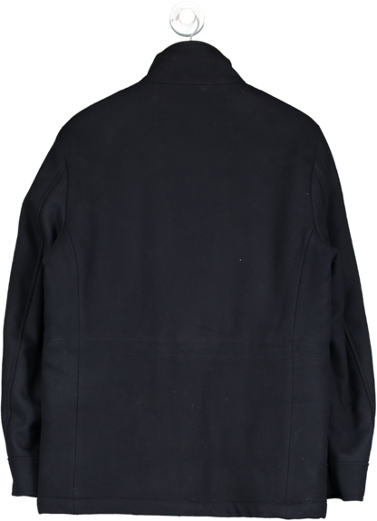 MANGO Blue Short Wool Coat With Pockets BNWT UK M