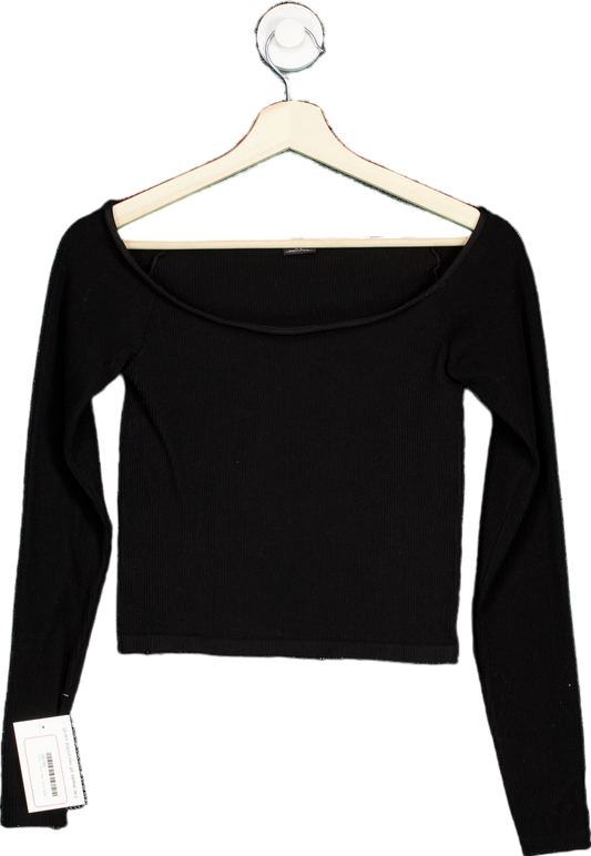 Urban Outfitters Black Ribbed Long Sleeve Top M