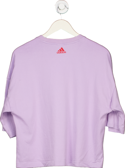 Adidas Lilac Graphic T-Shirt UK 12-14