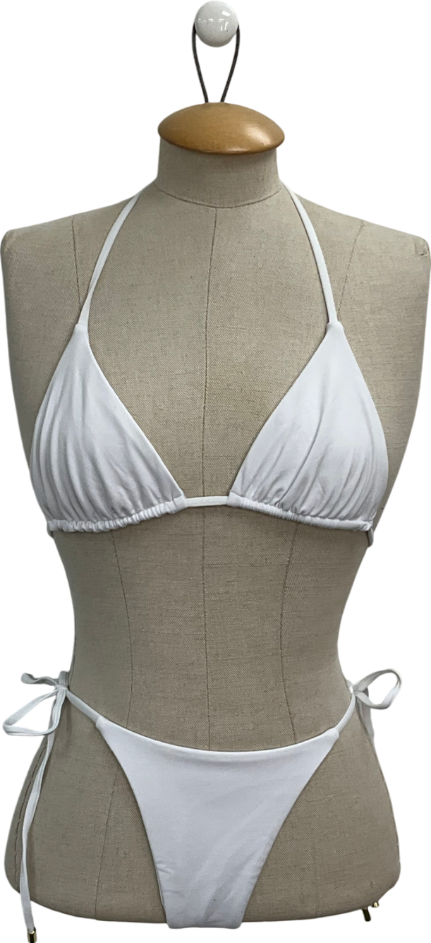 Monday Swimwear White Palma Bikini Set UK S