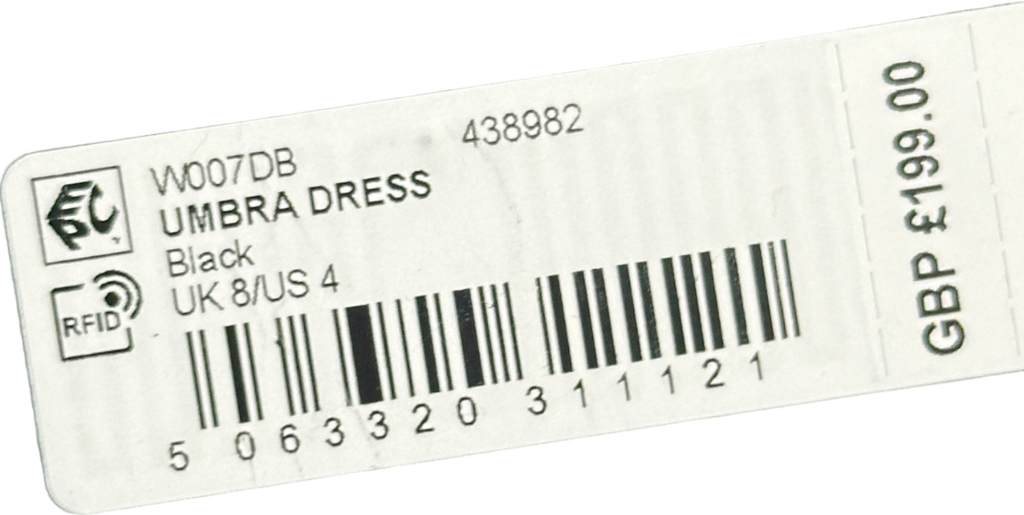 AllSaints Black Umbra Dress UK 8