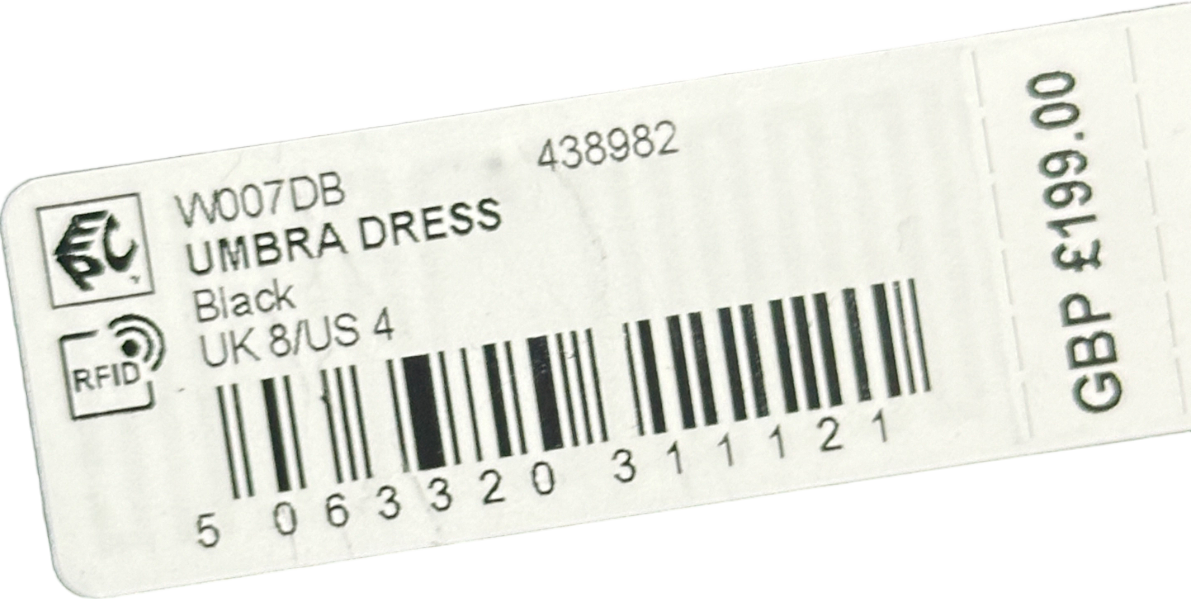 AllSaints Black Umbra Dress UK 8