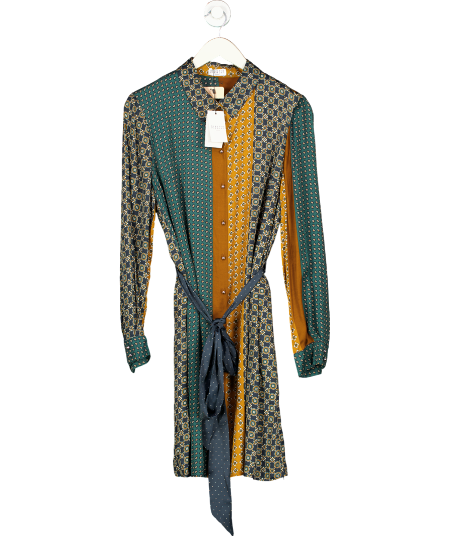 Claudie Pierlot Green Printed Shirt Dress UK 14