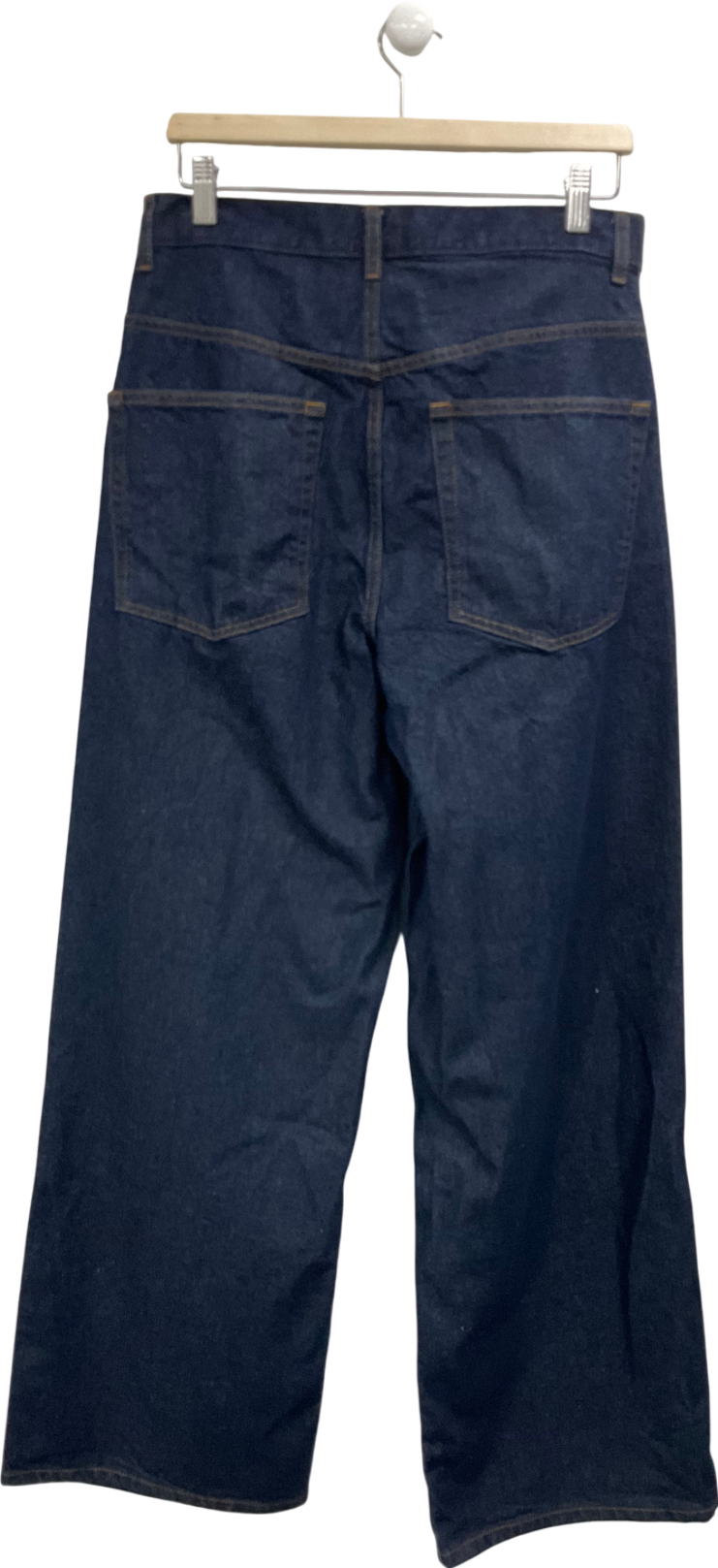 ASOS Blue Turn Up Jeans With Contrast Stitch In Indigo W30