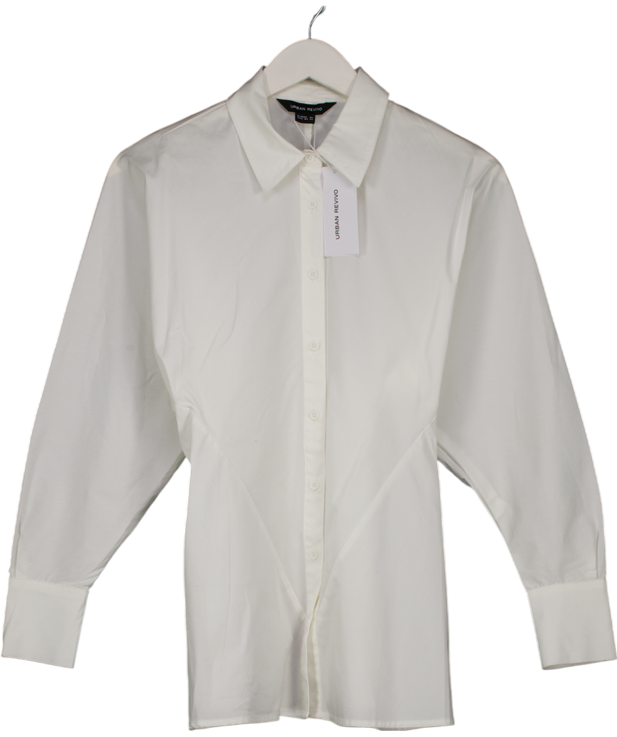 Urban Revivo White Long Sleeve Shirt UK XS