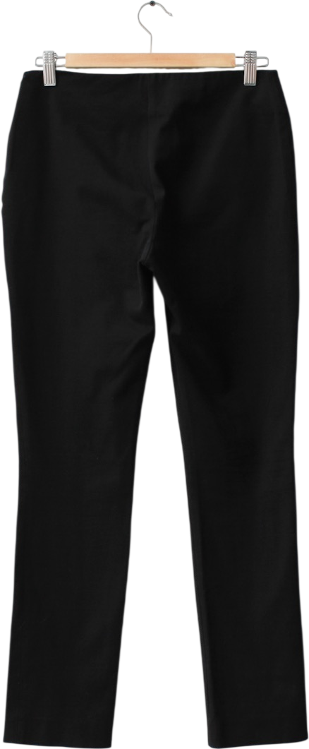 The White Company Black Tapered Slim Fit Ankle Trousers UK 10