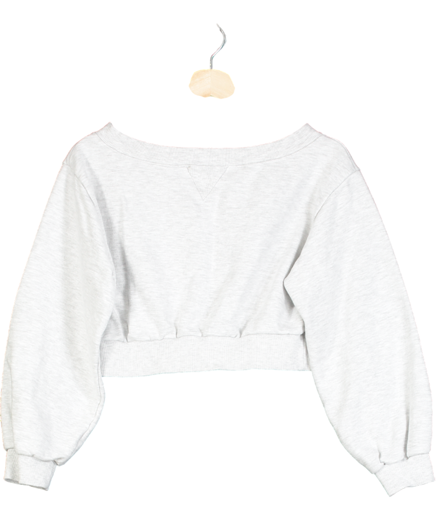 The Frankie Shop Grey Gine Cropped Sweatshirt UK XS/S