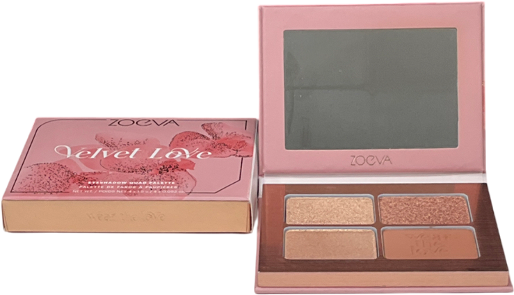 ZOEVA Velvet Love Eyeshadow Quad Palett Dreamy Rose X4