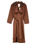 Abercrombie & Fitch Chocolate Brown Water And Wind Resistand Trench Coat UK M