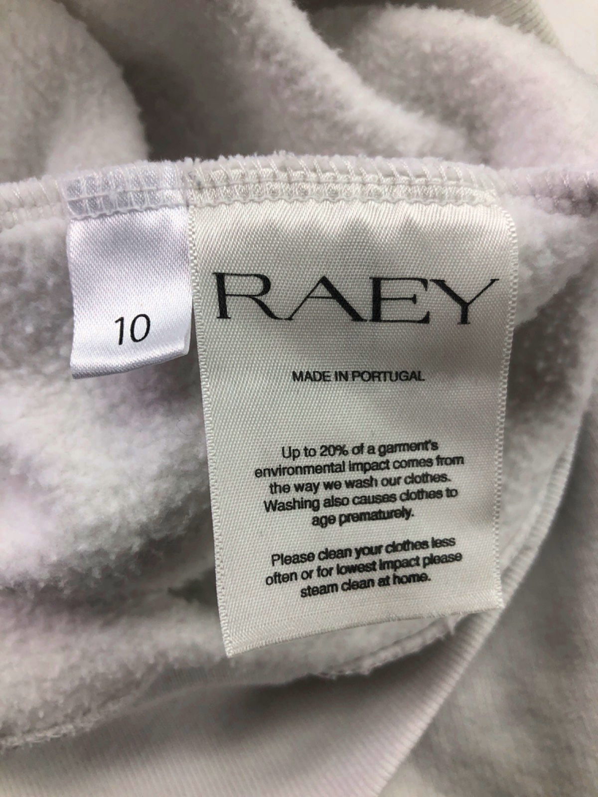 Raey White Crew Neck Sweatshirt UK 10