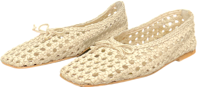 ASOS Cream Lysandra Leather High-vamp Ballets UK 4 EU 37 👠