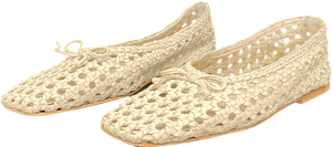 ASOS Cream Lysandra Leather High-vamp Ballets UK 4 EU 37
